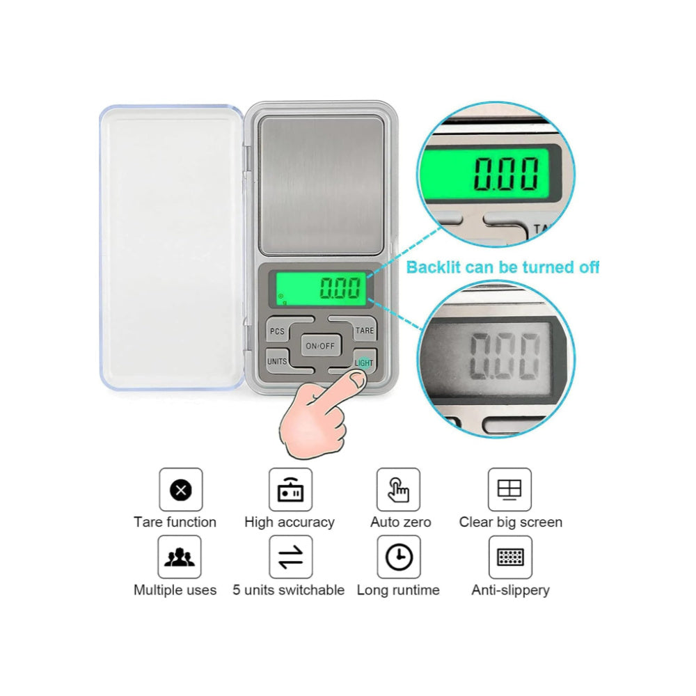 Digital Pocket Scale 200 gm * 0.01 Readability Weighing Scale