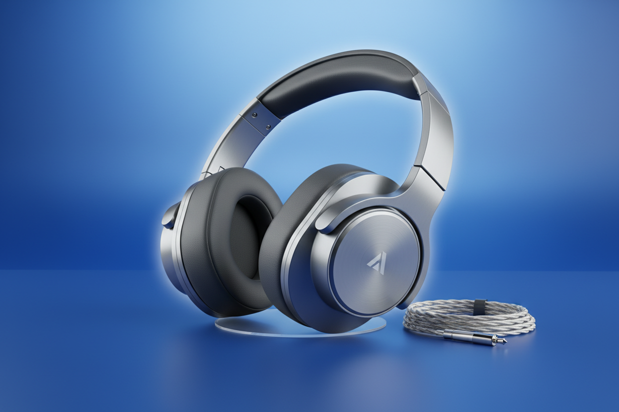 headphone background color blue